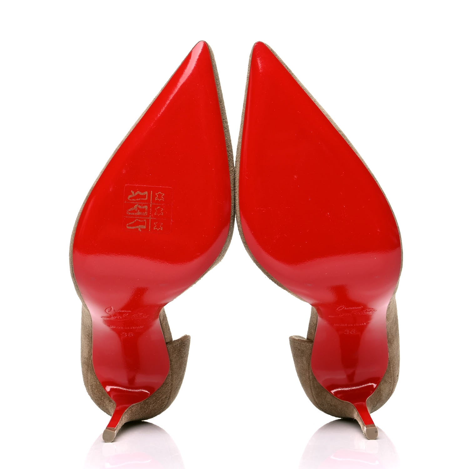 Christian Louboutin Veau Velours Iriza 100 Pumps 36 Cappuccino 4 of 5