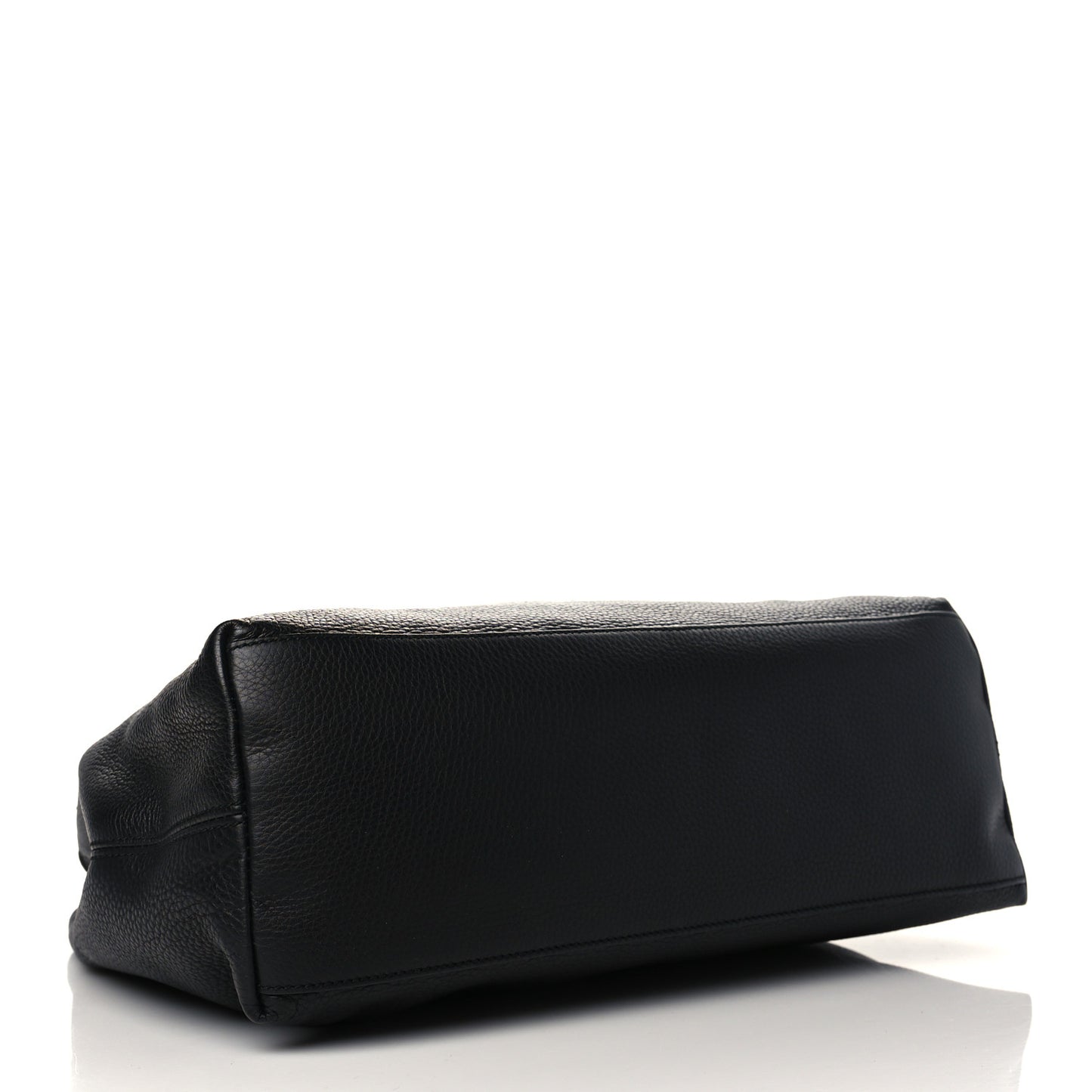 Pebbled Calfskin Medium Soho Chain Shoulder Bag Black