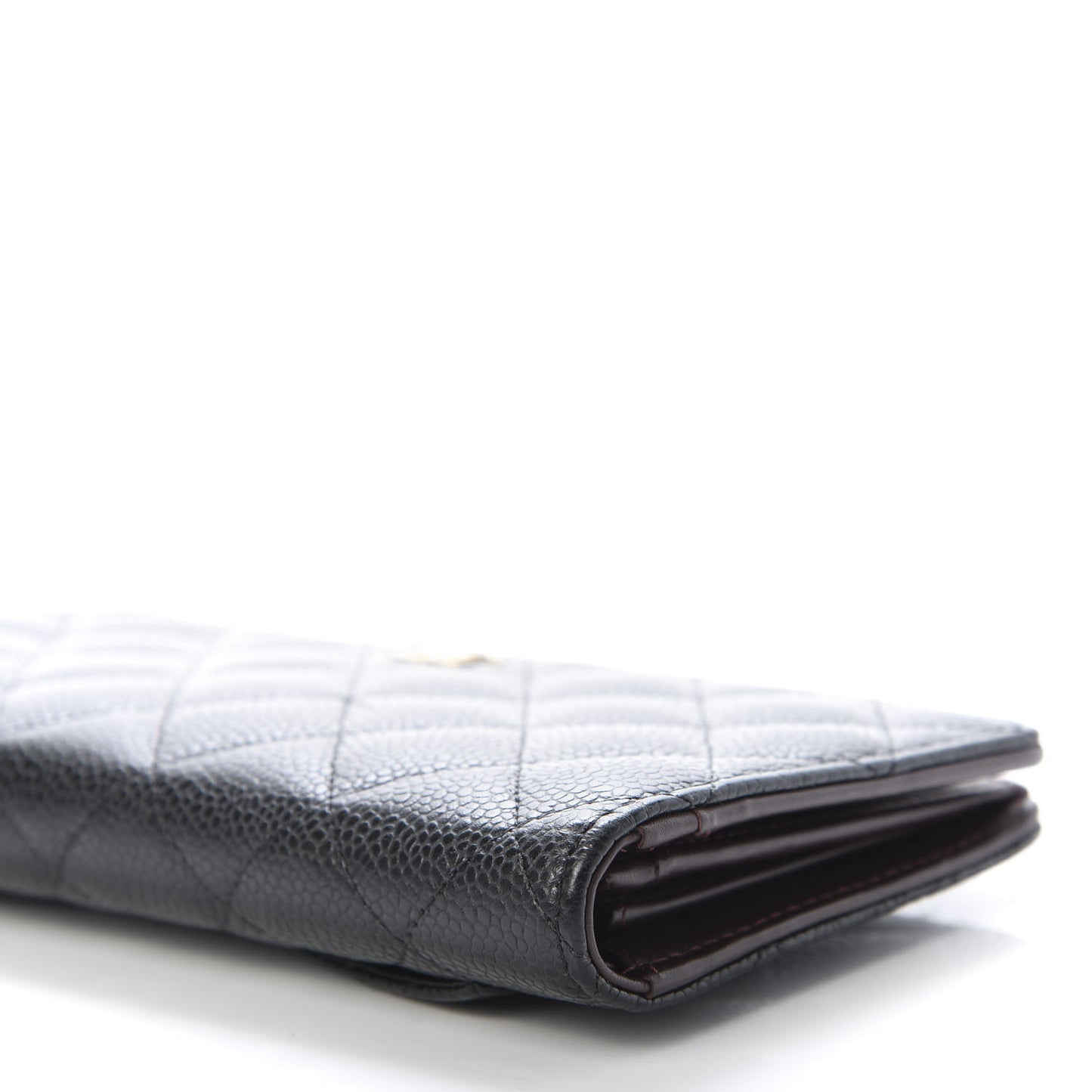 Caviar Quilted Yen Wallet Black