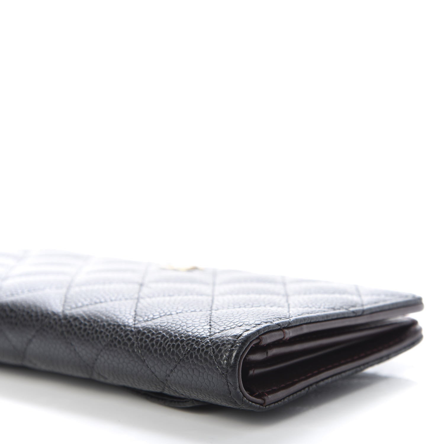 Chanel Caviar Quilted Yen Wallet Black 9 of 13