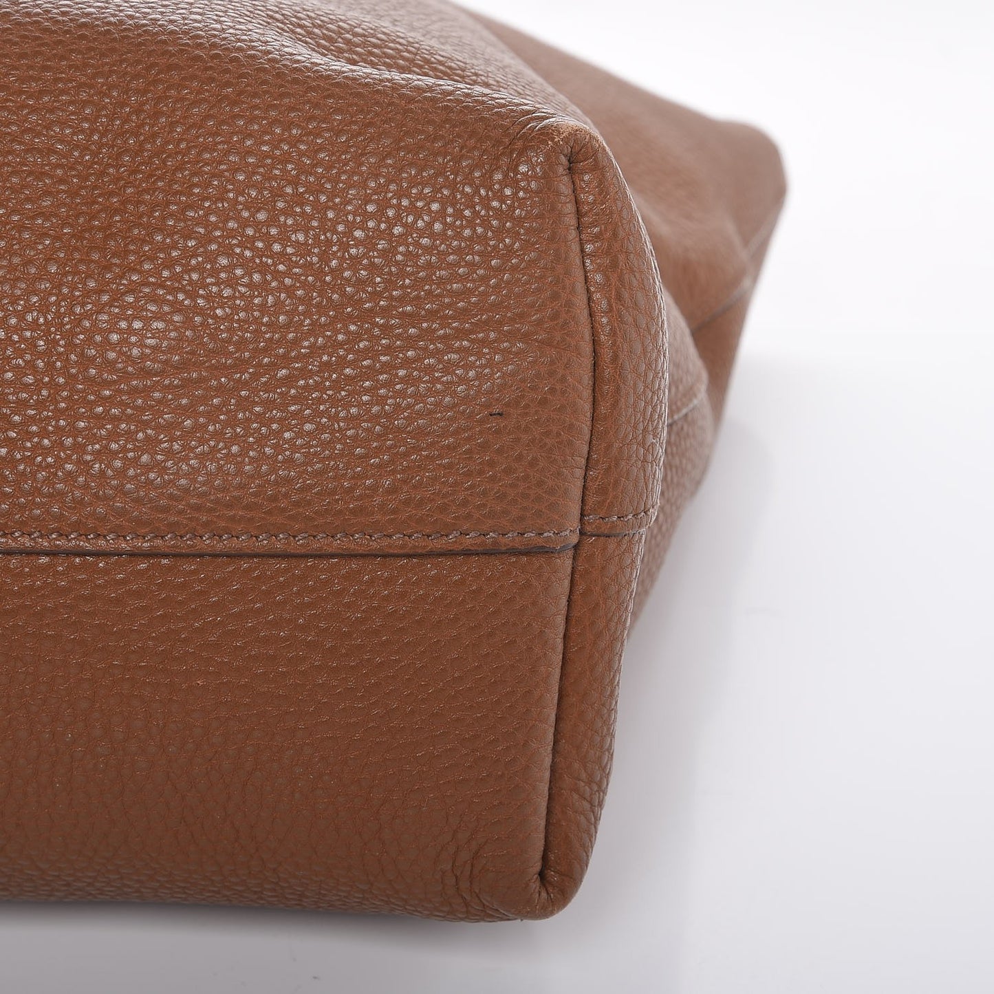 Vitello Daino Shopping Tote Brandy