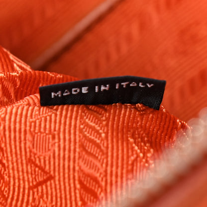 Prada Tessuto Nylon Saffiano Tote Papaya 8 of 9