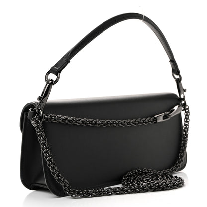 Valentino Garavani Calfskin Monochrome Vlogo Loco Shoulder Bag Black 3 of 10