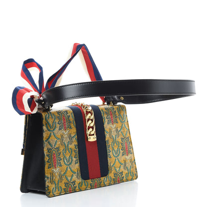 Gucci Iridescent Brocade Small Sylvie Shoulder Bag Gold 3 of 10