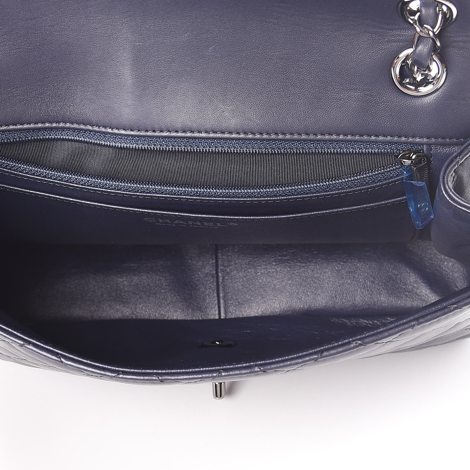 Chanel Lambskin Quilted Elementary Chic Flap Navy 6 of 11