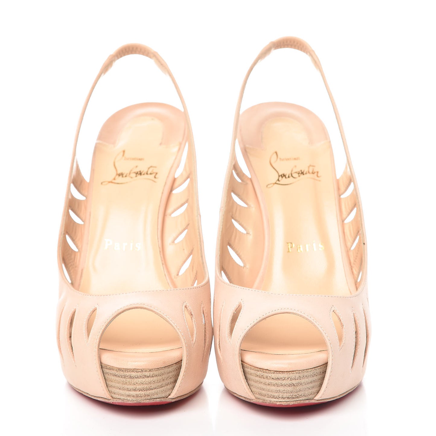 Calf Vegetale Griff Sling 120 Pumps 38 Natural Grezzo