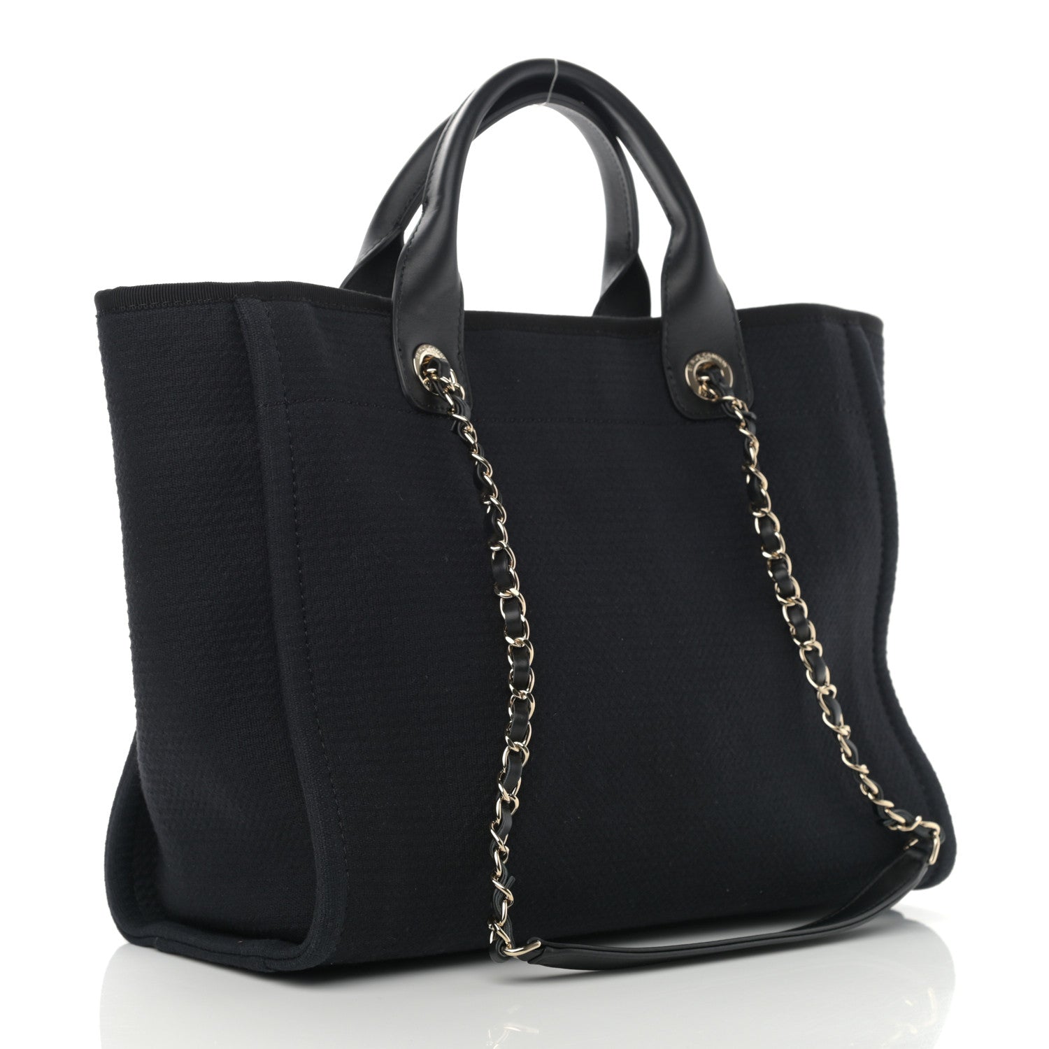 Chanel Mixed Fibers Small Deauville Tote Black 4 of 11