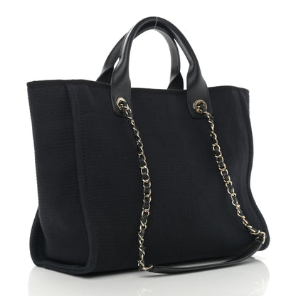 Chanel Mixed Fibers Small Deauville Tote Black 4 of 11