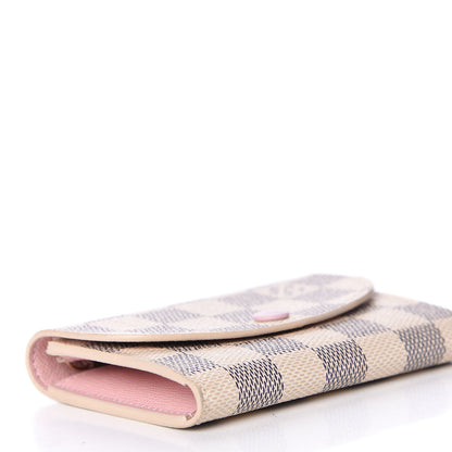 Louis Vuitton Damier Azur Rosalie Coin Purse Rose Ballerine 7 of 9