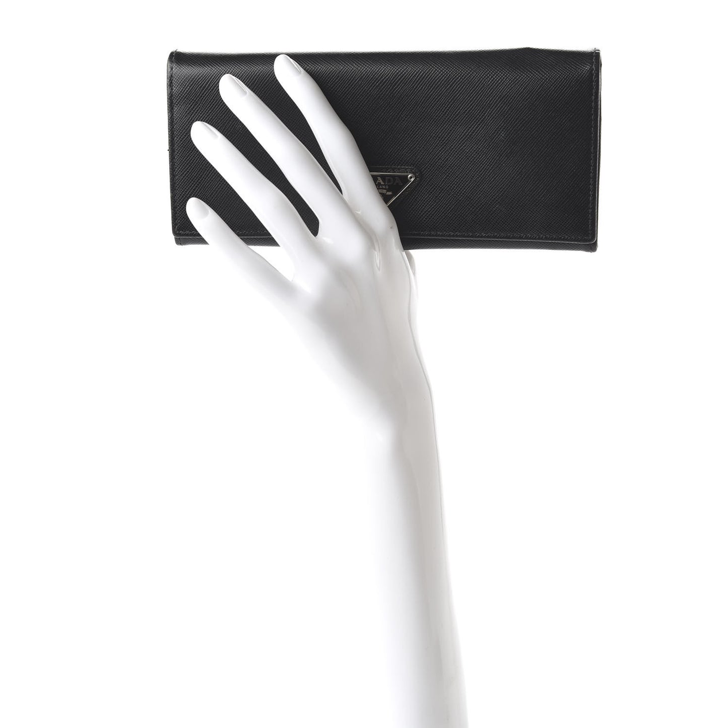 Saffiano Continental Flap Wallet Black