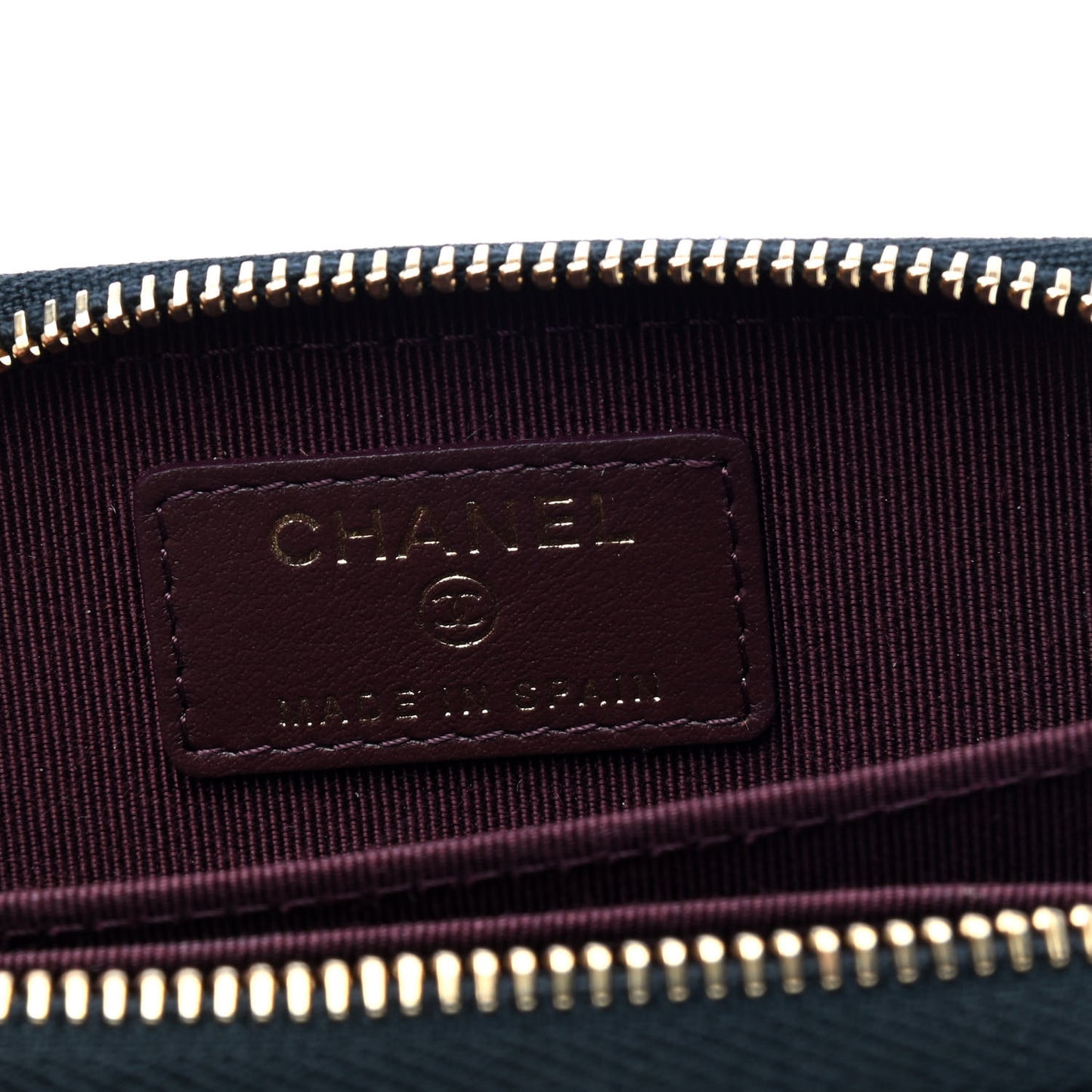 Caviar Quilted Zip Coin Purse Black