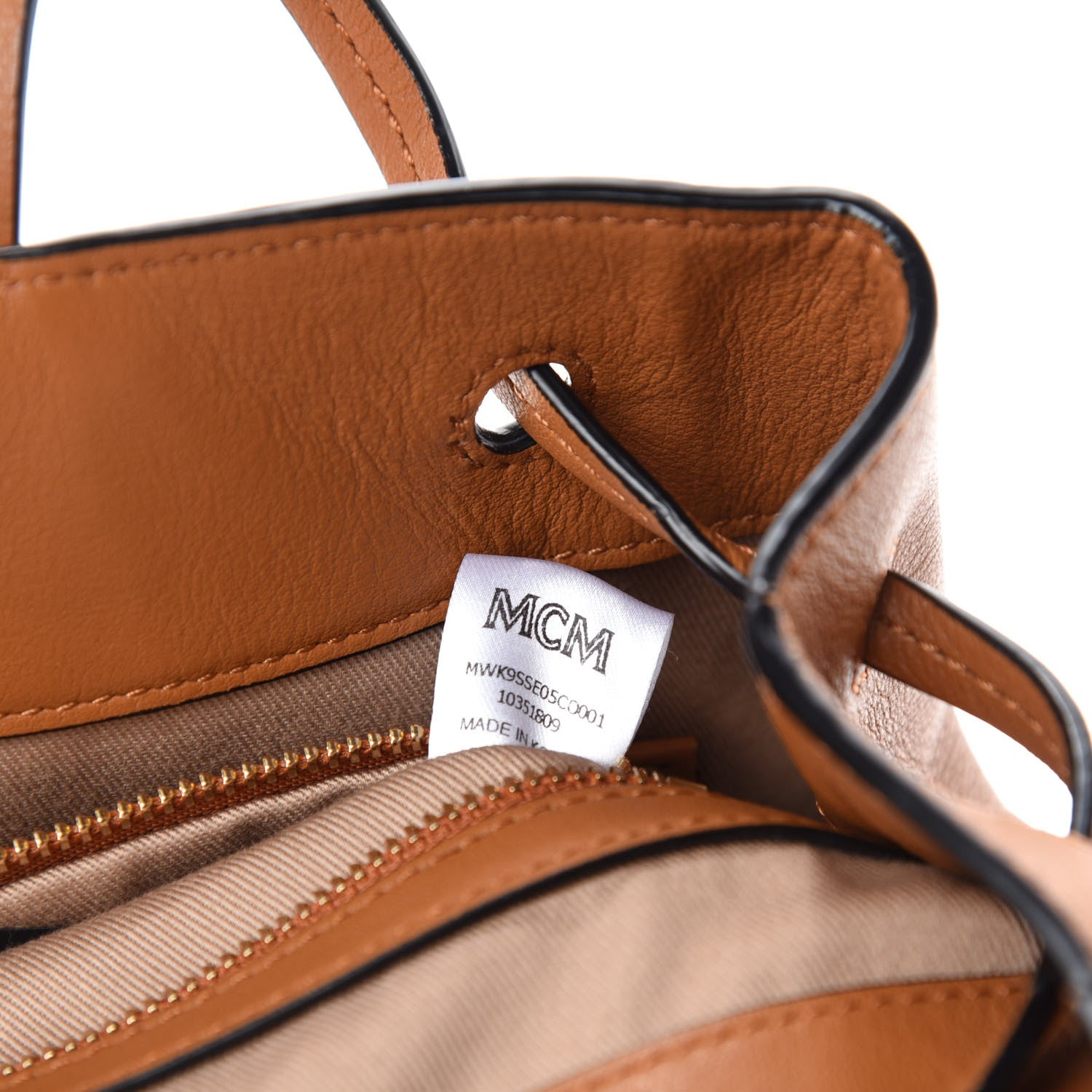 MCM Visetos Small Essential Backpack Cognac 12 of 13