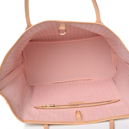 Louis Vuitton Damier Azur Neo Neverfull MM Rose Ballerine 6 of 12