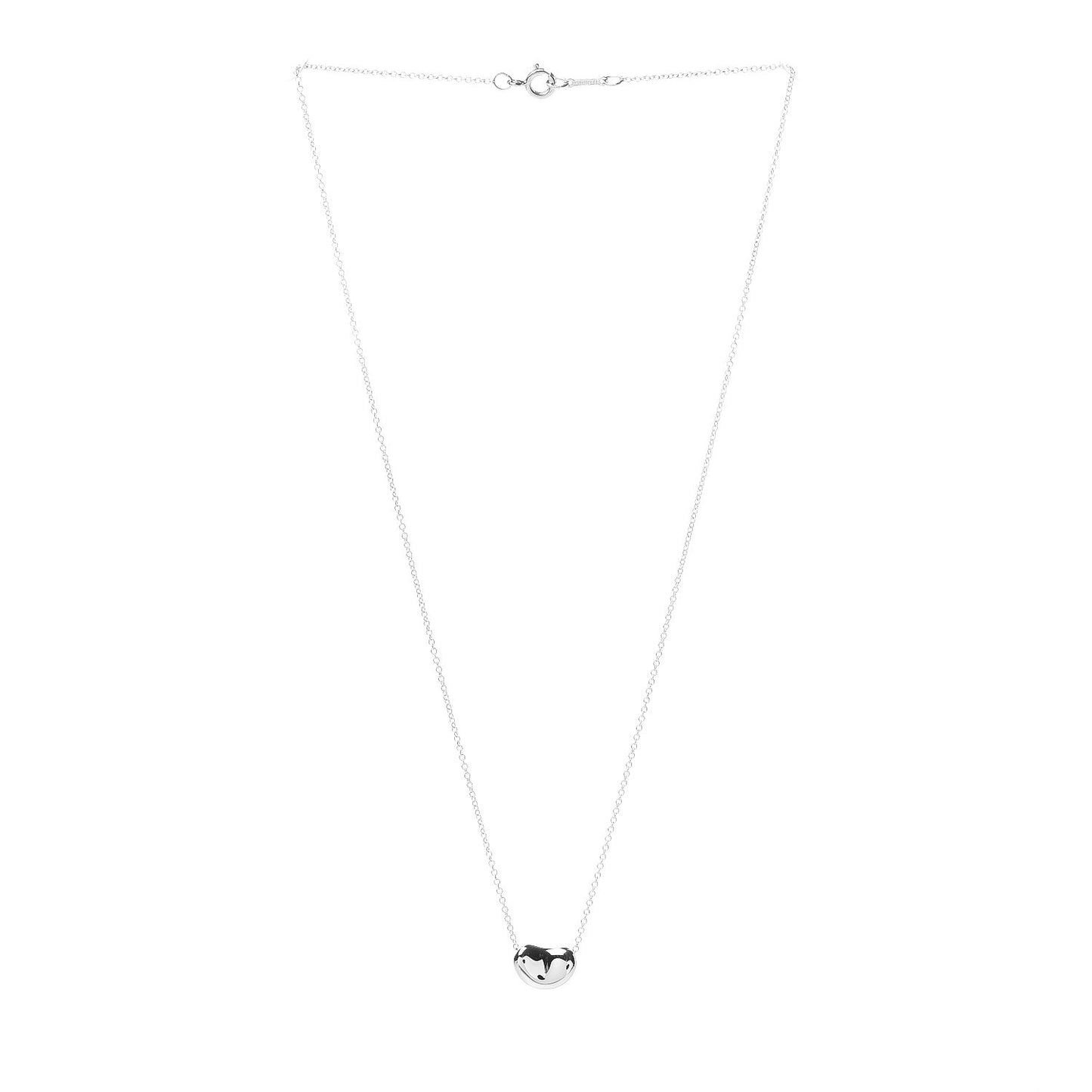 Sterling Silver 12mm Elsa Peretti Bean Pendant Necklace