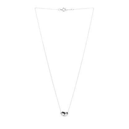 Tiffany Sterling Silver 12mm Elsa Peretti Bean Pendant Necklace 3 of 4
