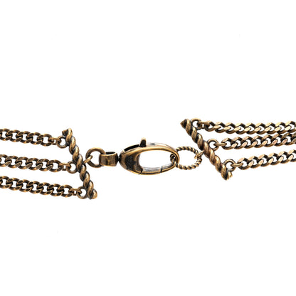 Gucci Metal Marina Link Long Necklace Aged Gold 4 of 5