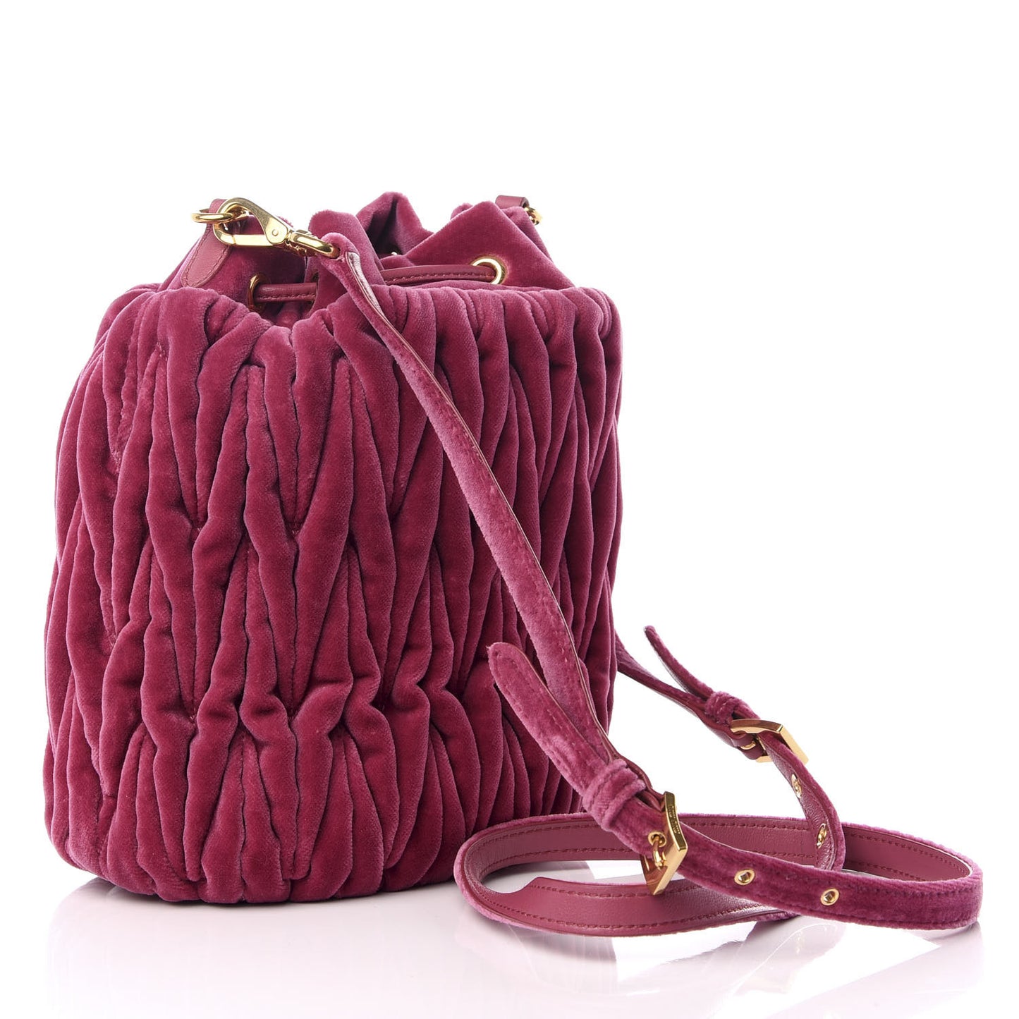 Velluto Matelasse Bucket Bag Bruyere