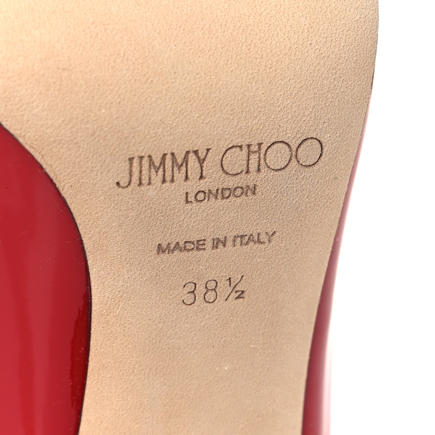 Patent Crystal Bing 100 Pumps 38.5 Red