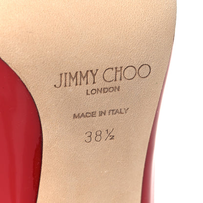 Jimmy Choo Patent Crystal Bing 100 Pumps 38.5 Red 7 of 9