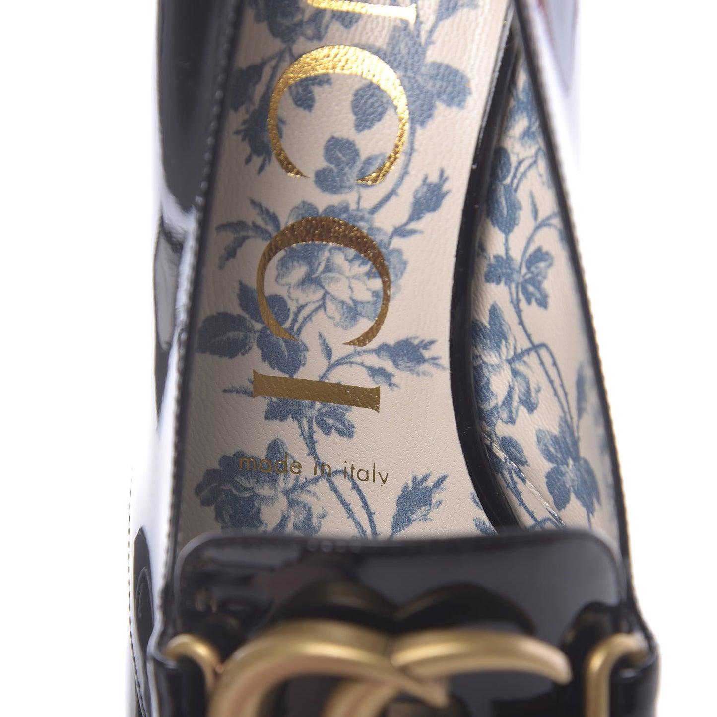 Vernice GG Victoire 55mm Loafer Pumps 36.5 Black