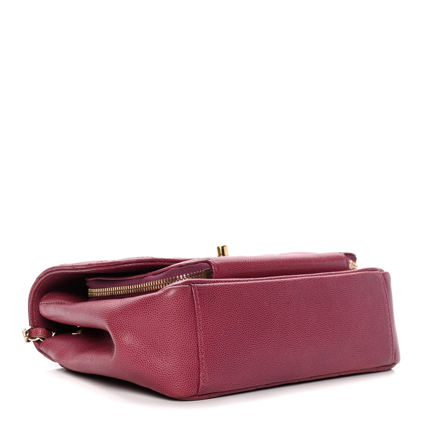 Caviar Quilted Medium Business Affinity Flap Burgundy