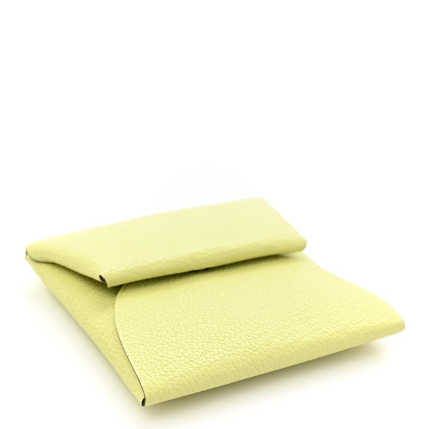Chevre Mysore Bastia Verso Coin Purse Jaune Bourgeon Nata