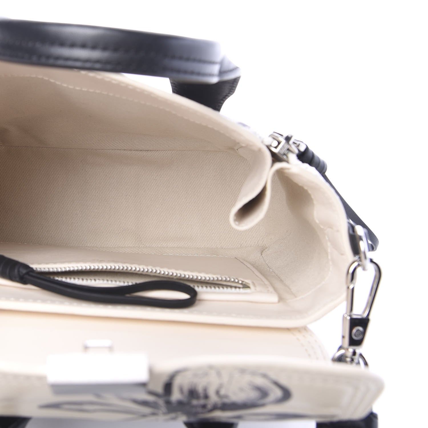 3.1 Phillip Lim 3.1 Calfskin Floral Print Mini Pashli Satchel Off White Black 4 of 10