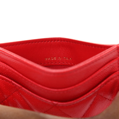 Chanel Caviar Quilted Card Holder Red 7 of 8