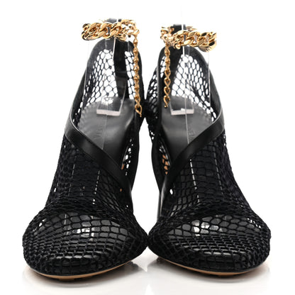 Bottega Veneta Mesh Nappa Chunky Chain Sandals 39 Black 2 of 9