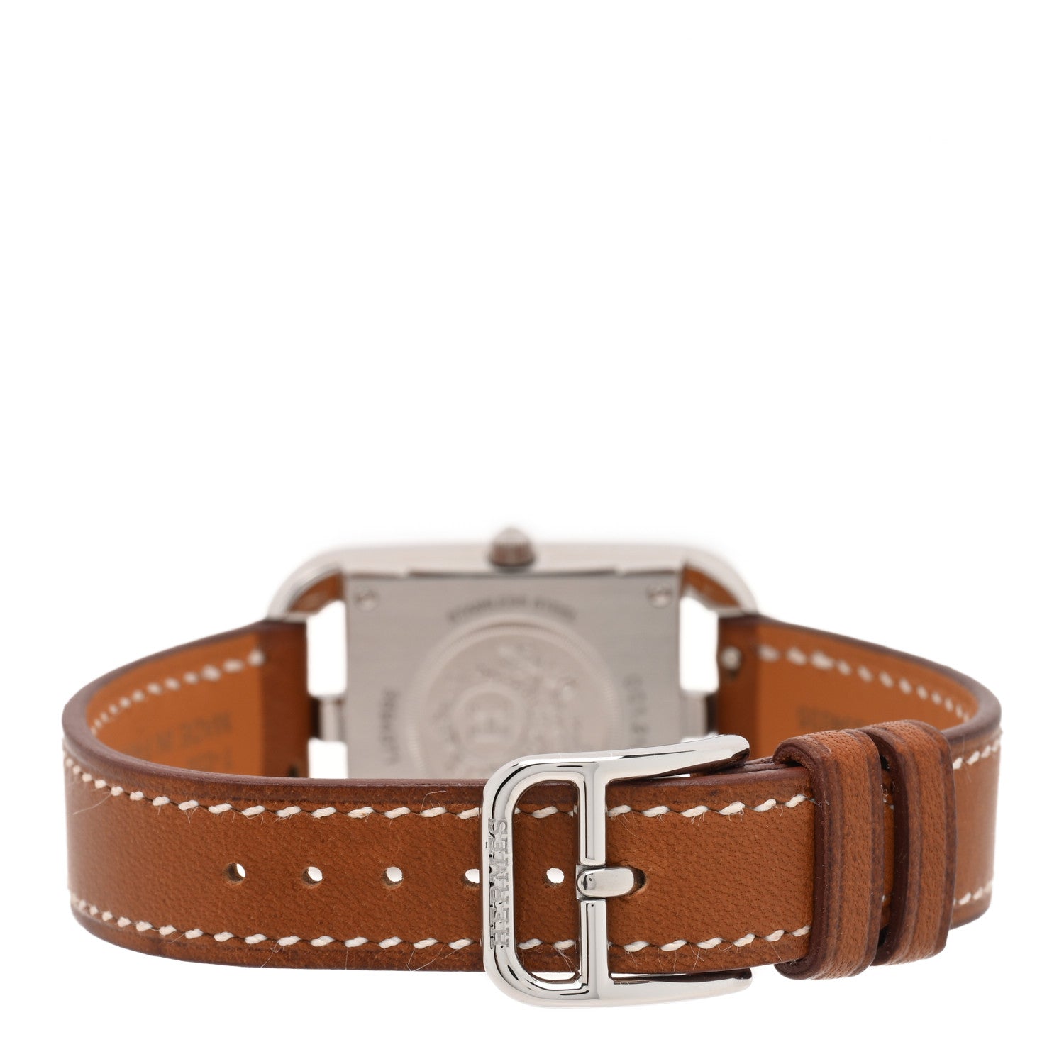 Hermes Stainless Steel Barenia 23mm Cape Cod Quartz Watch Fauve 3 of 5