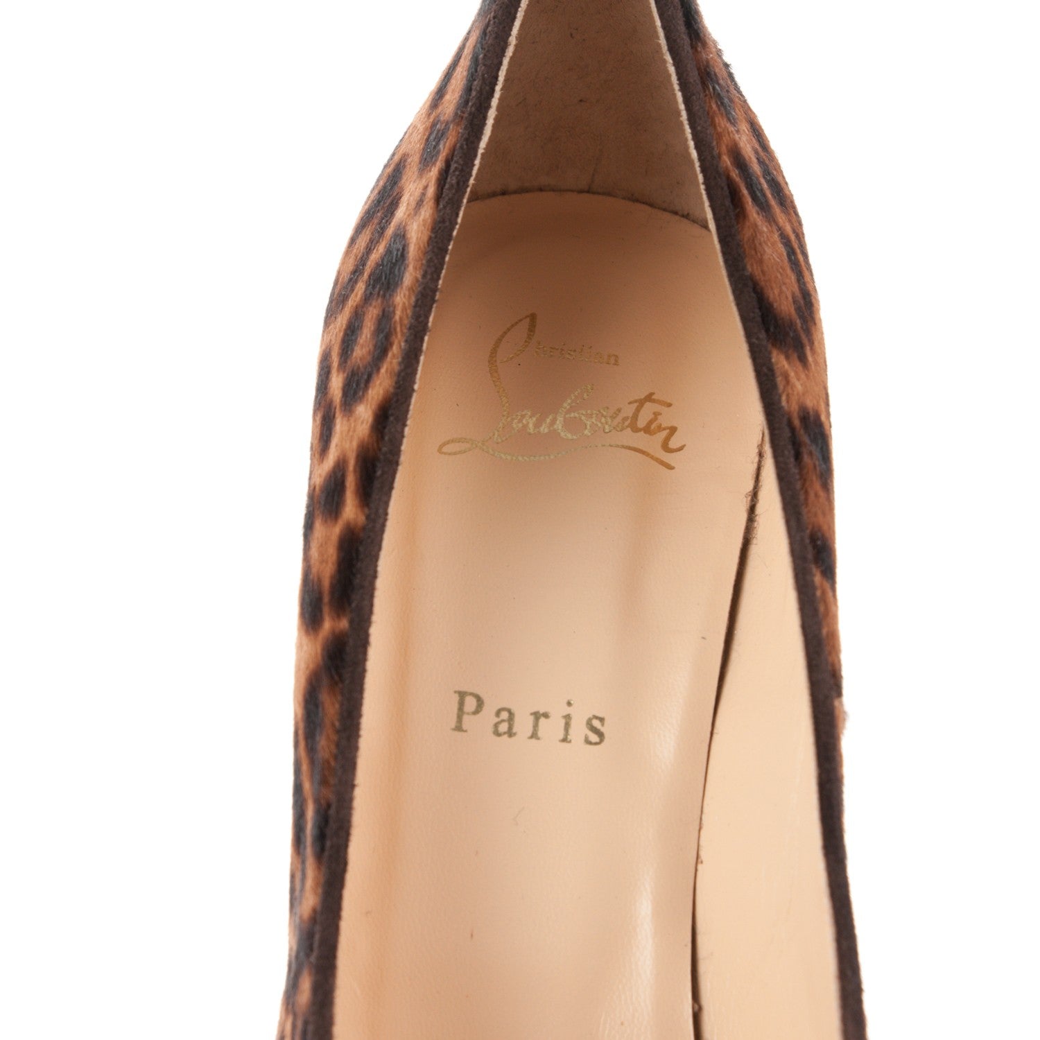 Christian Louboutin Pony Hair Cork Coroclic 140 Wedges 41 Leopard 7 of 7
