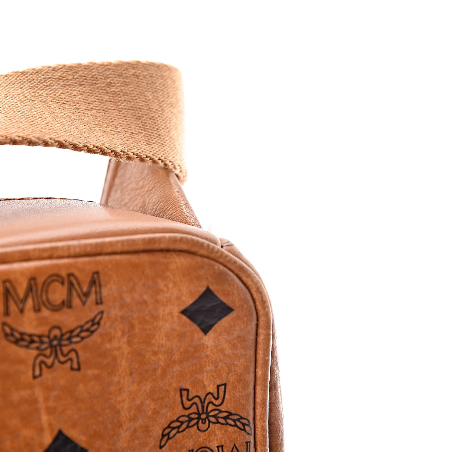 MCM Visetos Studded Medium Stark M Backpack Cognac 14 of 25