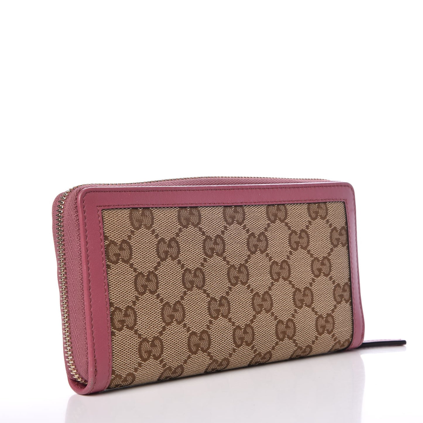 Monogram Margaux Calfskin Sukey Zip Around Wallet Beige Ebony Vintage Rose