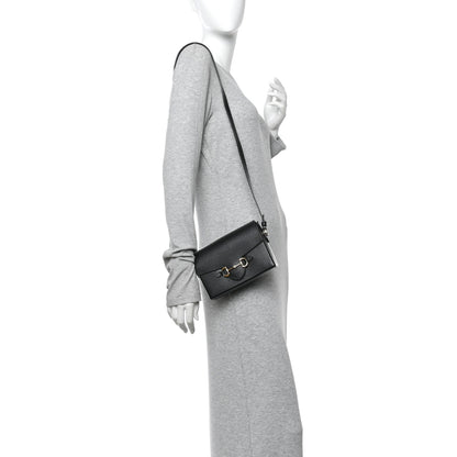 Gucci Calfskin Horsebit 1955 Shoulder Bag Black 2 of 13