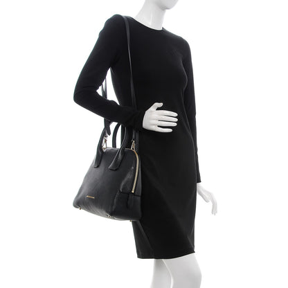 Burberry London Grainy Calfskin Small Greenwood Bowling Bag Black 2 of 14