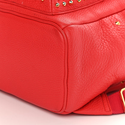 MCM Calfskin Swarovski Small Stark Diamond Backpack Red 11 of 13