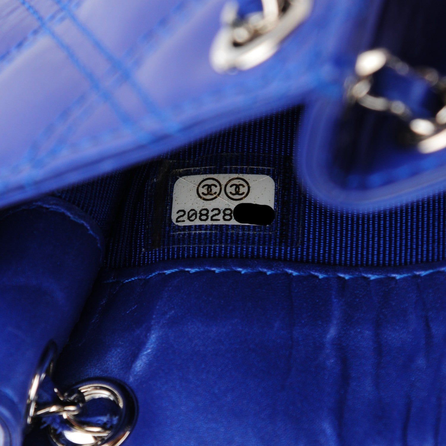 Chanel Calfskin Quilted Crossbody CC Phone Holder Blue 6 of 6