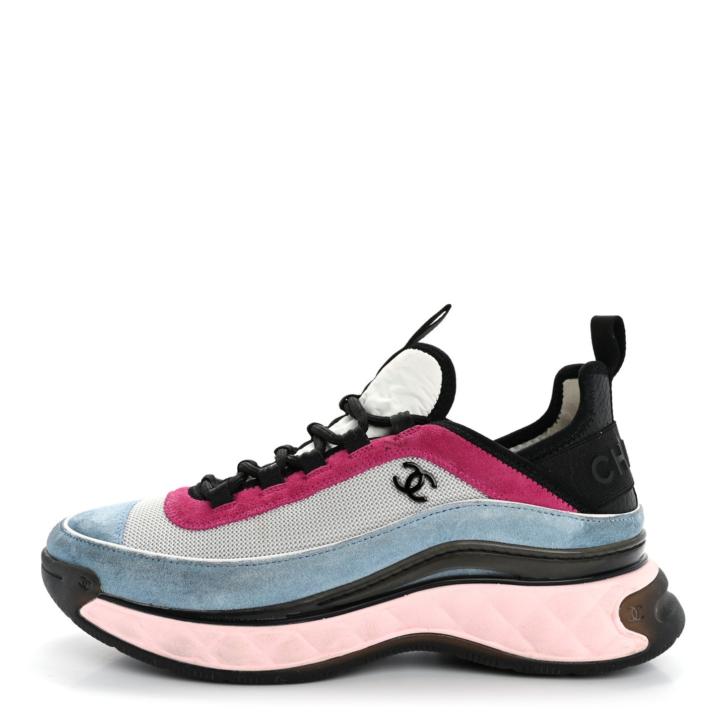 Fabric Suede CC Sneakers 41 Light Grey Light Blue Fuchsia