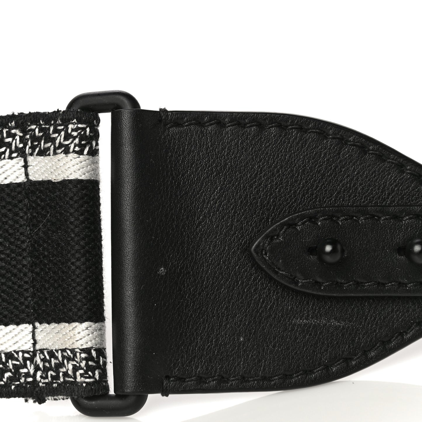 Canvas Embroidered Shoulder Strap Black