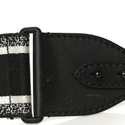 Christian Dior Canvas Embroidered Shoulder Strap Black 7 of 12