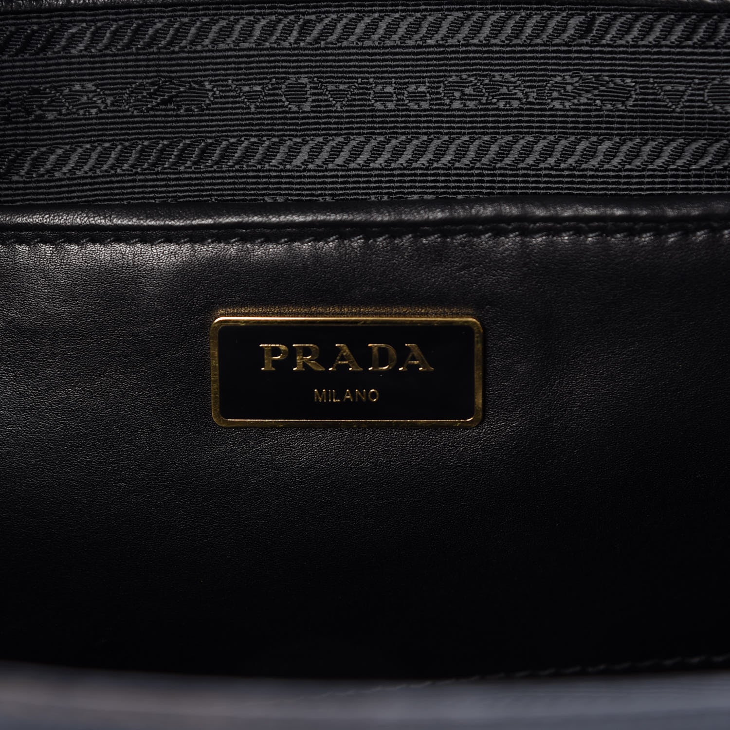 Prada Soft Calf Shoulder Bag Black 6 of 9