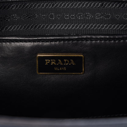 Prada Soft Calf Shoulder Bag Black 6 of 9