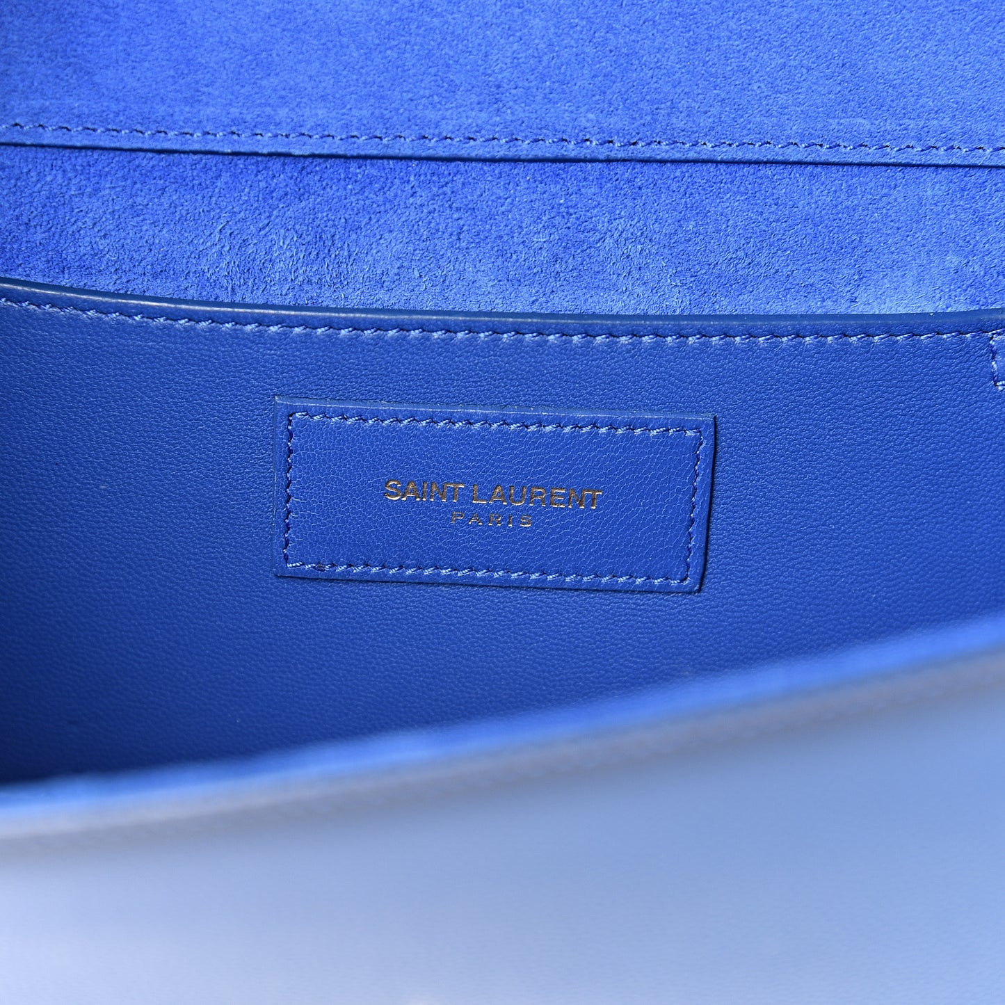 Grain De Poudre Classic Monogram Cassandre Clutch Royal Blue