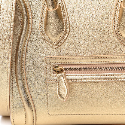 Celine Laminated Lambskin Nano Luggage Gold 8 of 11