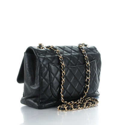 Chanel Caviar Quilted Jumbo Single Flap Black 3 of 8