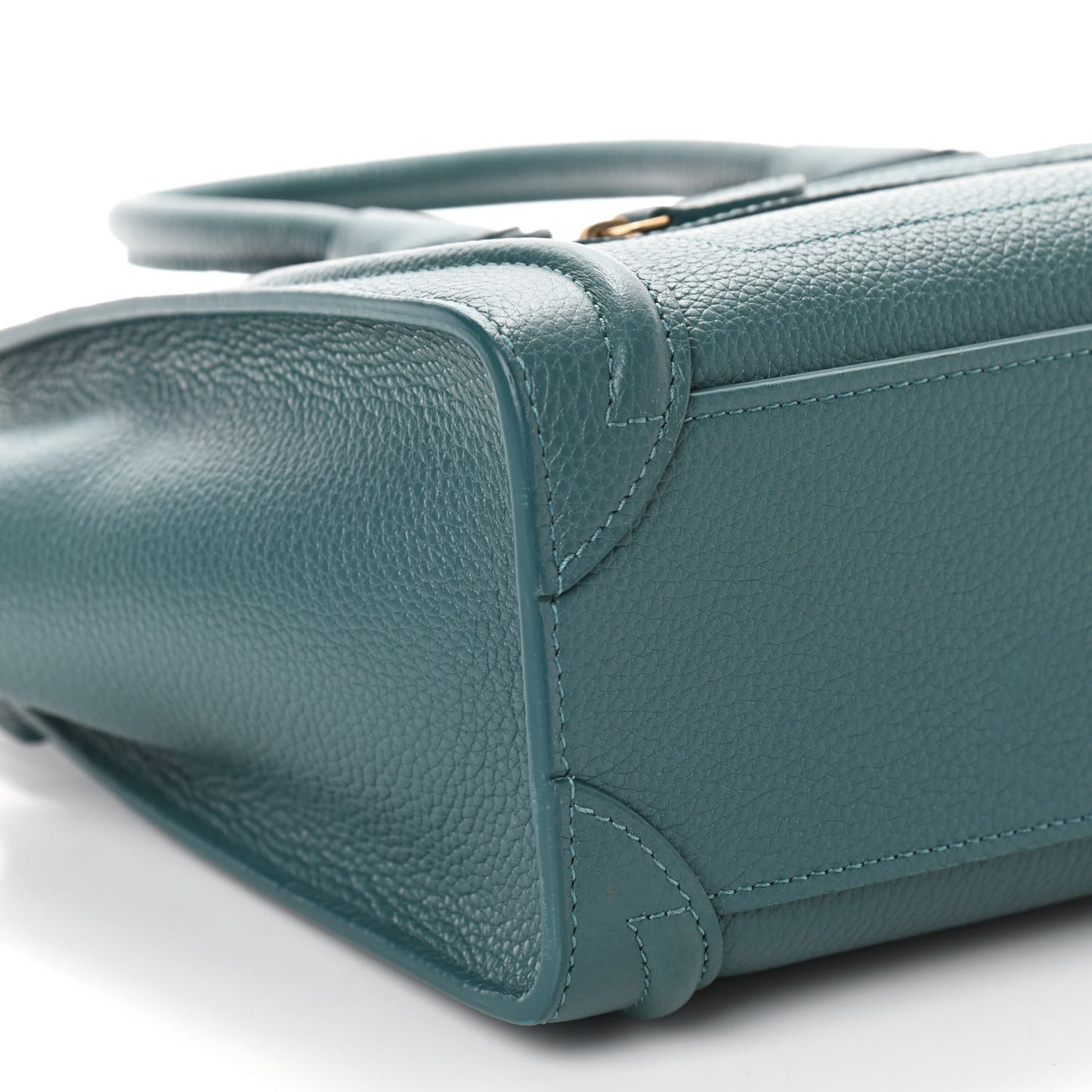 Drummed Calfskin Nano Luggage Celadon