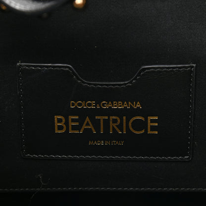 Dolce & Gabbana Faux Pellicciotto Tiger Fur Print Studded Beatrice Tote Black 5 of 8