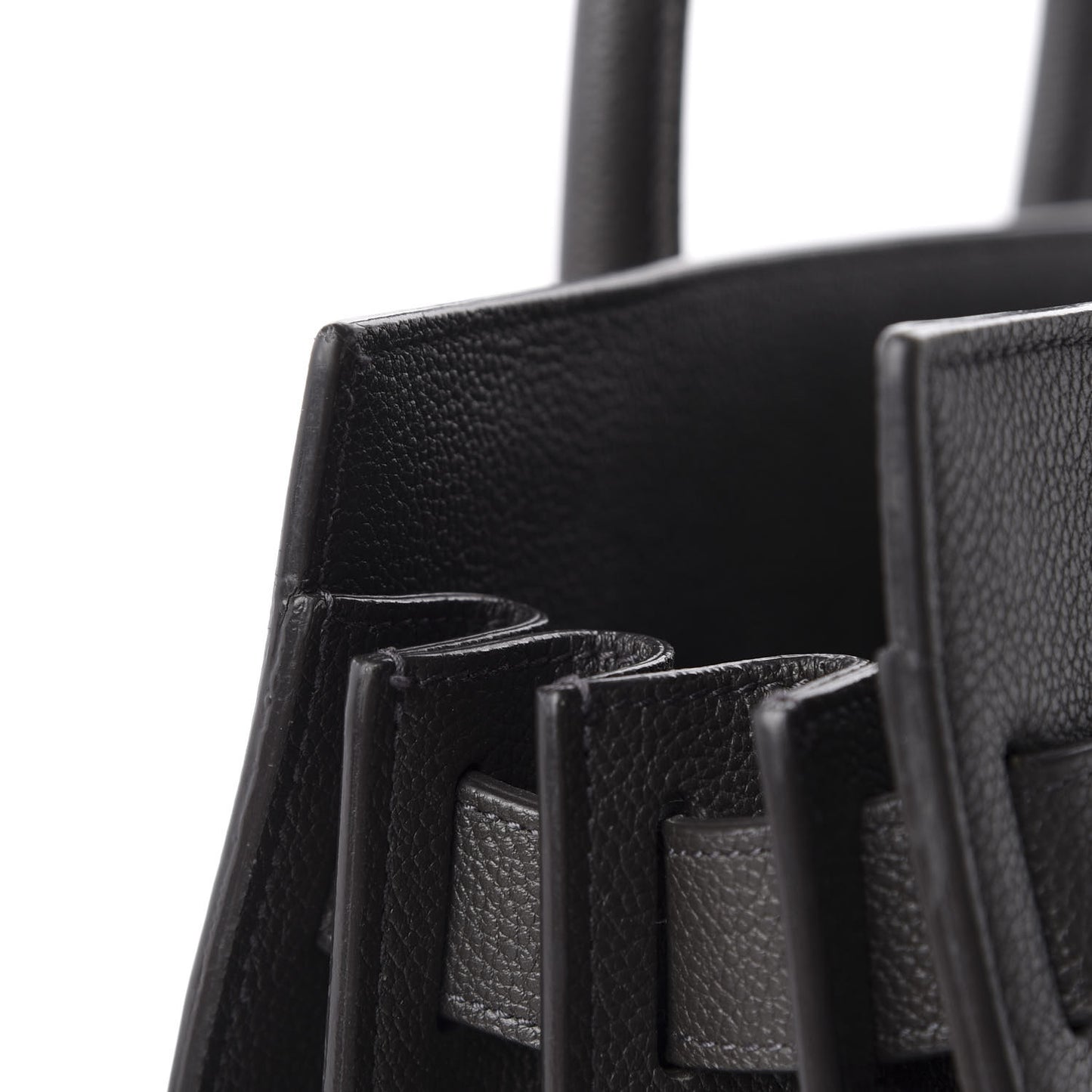 Grained Calfskin Small Sac De Jour Graphite