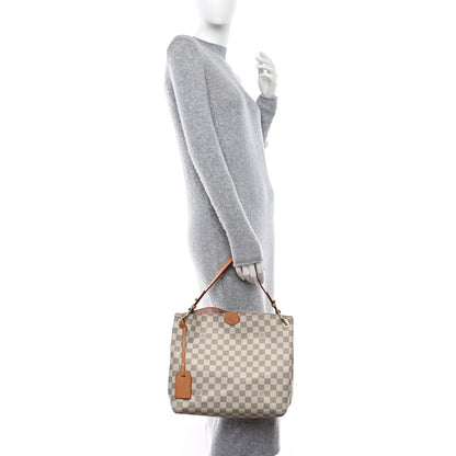 Louis Vuitton Damier Azur Graceful PM Rose Ballerine 2 of 8