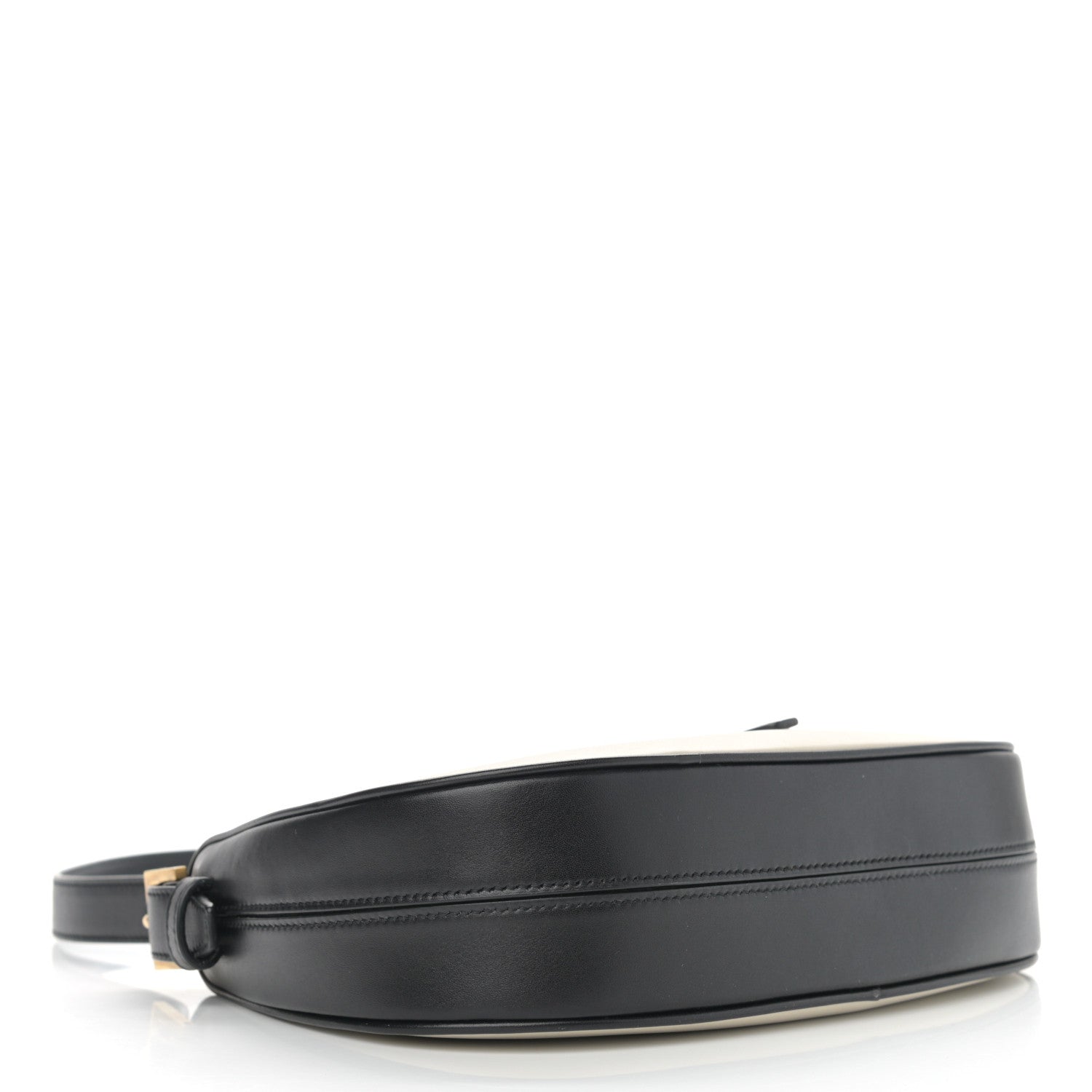 Saint Laurent Shiny Calfskin Le Fermoir Hobo Blanc Vintage Black 4 of 10